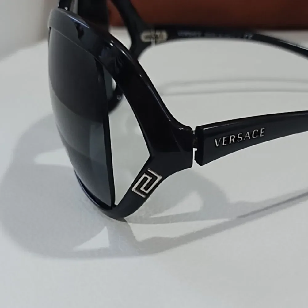 Versace Black Oversized Cat-Eye Sunglasses